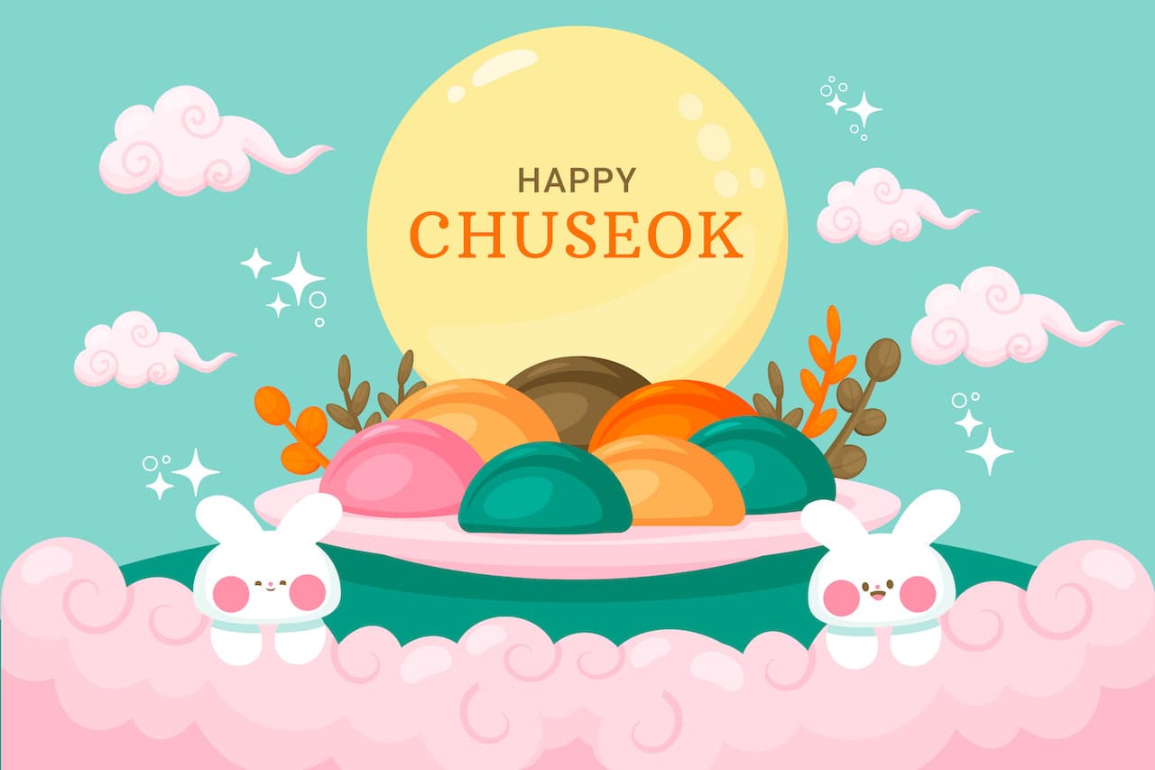 Family celebrating Chuseok together